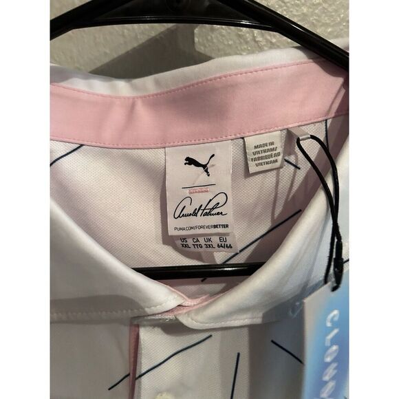 Puma Arnold Palmer Mens XXL White Golf Polo Shirt Performance - Picture 2 of 5